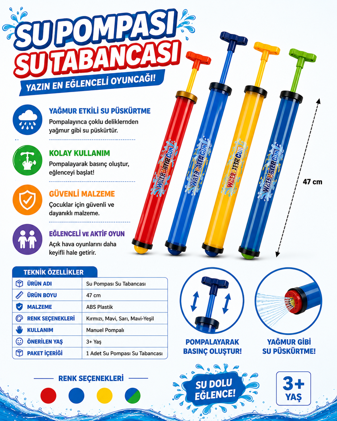 Renkli Su Pompası